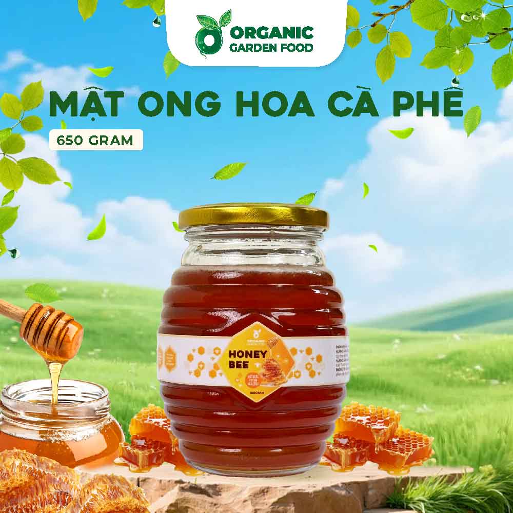 Mật ong thiên nhiên Organic Garden Food – nguyên chất từ hoa cà phê Đắk Lắk