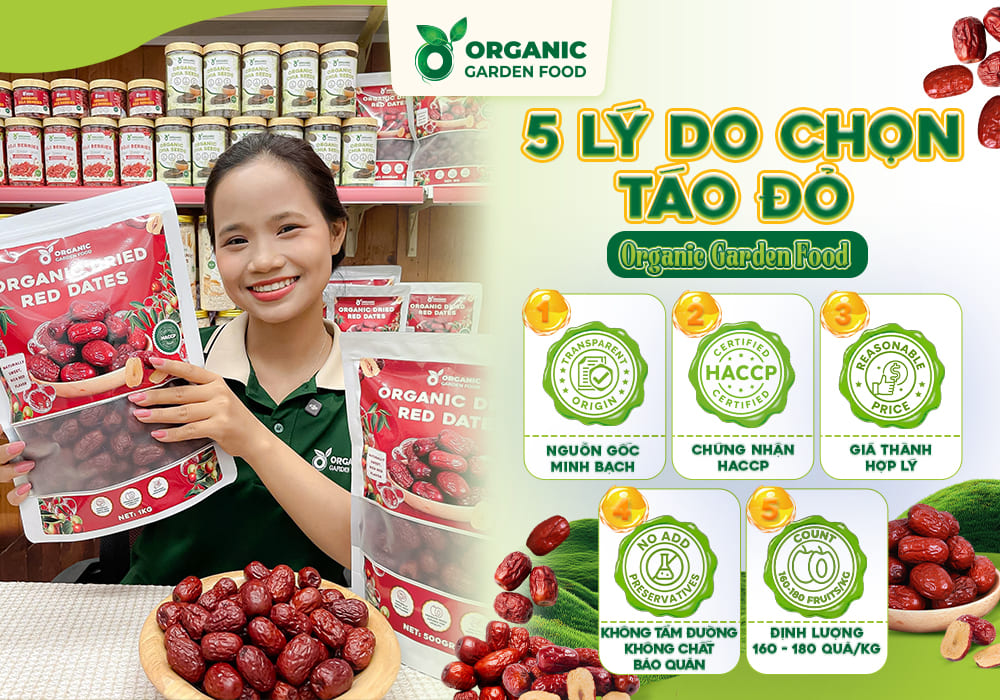 5 lý do chọn táo đỏ Organic Garden Food