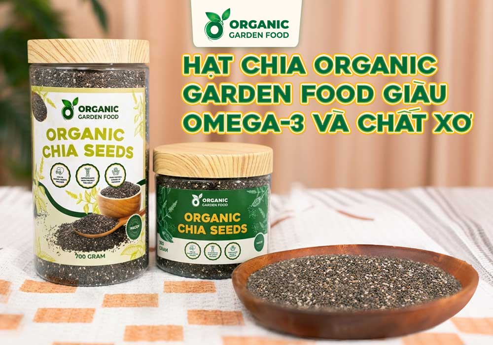 Hạt Chia Ấn Độ Organic Garden Food - thực phẩm giàu Omega-3 và chất xơ - Ảnh 3