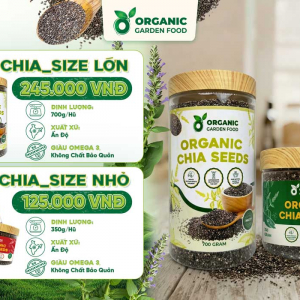 Hạt Chia Ấn Độ Organic Garden Food - thực phẩm giàu Omega-3 và chất xơ - Ảnh 4