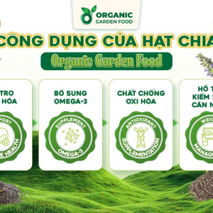 Hạt Chia Ấn Độ Organic Garden Food - thực phẩm giàu Omega-3 và chất xơ - Ảnh 5
